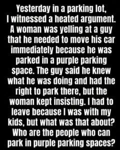 Purple Parking Space